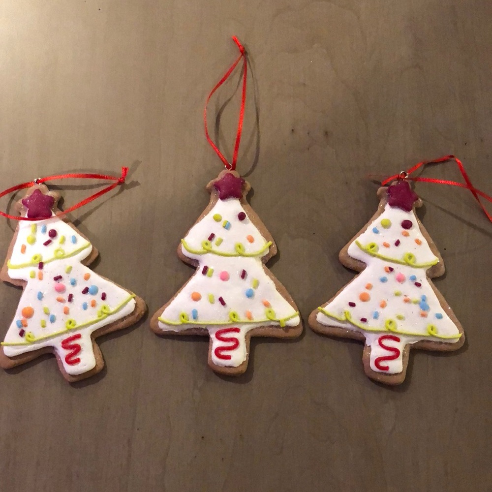 Sugar Cookie Christmas Tree- Sparkling Ornaments (set of 3)